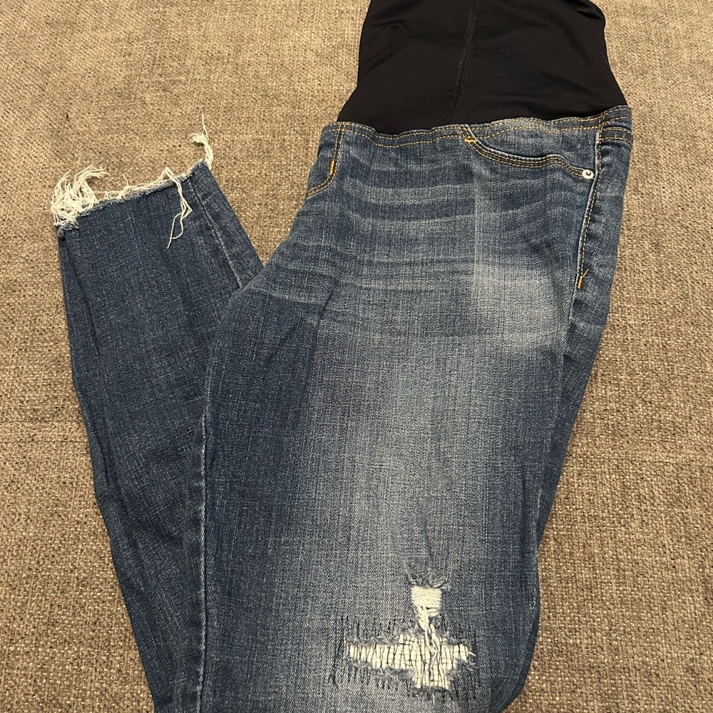 Blue Distressed Women Jeans